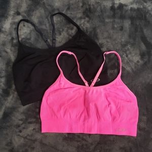 Hot Pink & Black Sports Bras